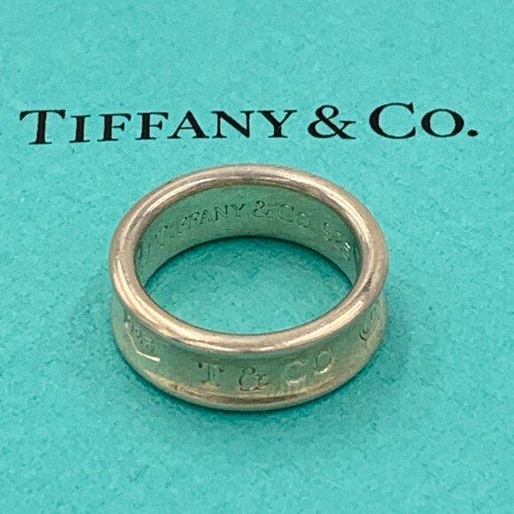 Authentic Tiffany & Co 925 Silver 1837 Medium Ring - Picture 11 of 12